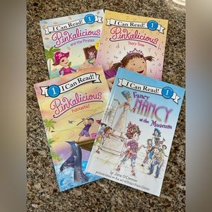 Pinkalicious Books x 3 and Fancy Nancy Book x 1.